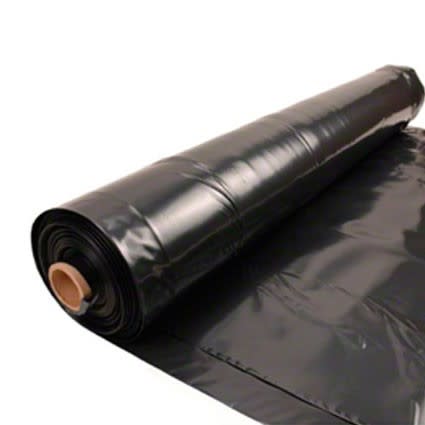 Plástico negro 0.10 micras ancho 4 metros largo 1 metro (Polietileno / Nylon) 0