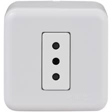 Tomacorriente simple sobrepuesto 10A 250V blanco3