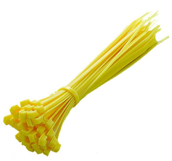 Amarra plastica 3.6x200mm amarilla 100 pzas 0
