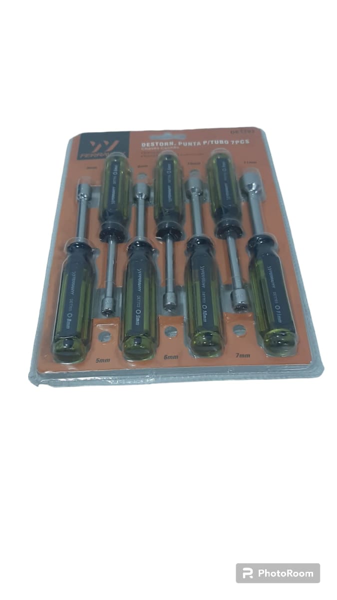 Destornillador punta p/tubo 7 pcs DET703 1