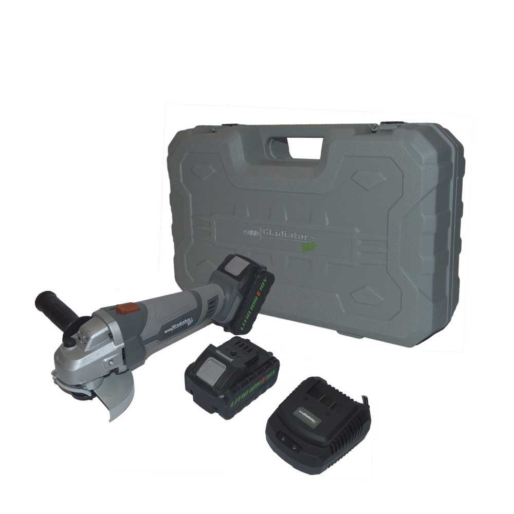 Esmeril angular inalámbrico 4 1/2'' 21V + 2 baterías + maleta Wello1