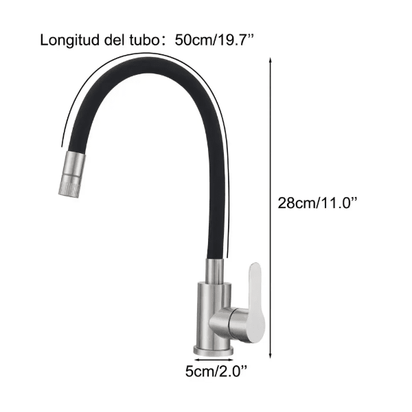 Monomando lavaplatos flexible 360° negro (exhibicion 45)2