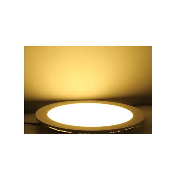 Panel Led embutido redondo 18w 3000k luz calida2