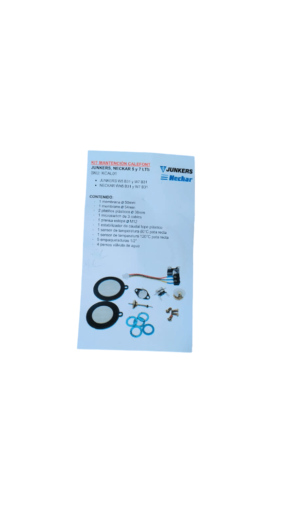 Kit mantencion calefon junker neckar 5 y 7 litros1