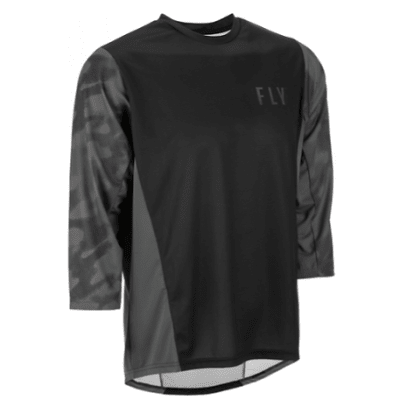 JERSEY  RIPA 3/4 SLEEVE BLACK /GREY  CAMO