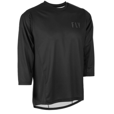 JERSEY  RIPA 3/4 SLEEVE BLACK