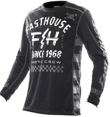 JERSEY FASTHOUSE OFF-ROAD BLACK/WHITE TALLA M