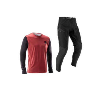 KIT LEATT MTB RIDE GRAVITY 1.0 INFANTIL JR POLVO ROJO