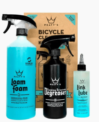 KIT DE LIMPIEZA BICICLETA ESPUMA LAVADO DESENGRASANTE Y LUBRICANTE