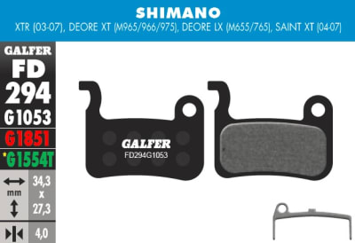 PASTILLAS SHIMANO DEORE XT.LX. SAINT 04-07
