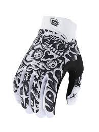 GUANTES  AIR GLOVE SKULL DEMON  WHITE BLACK