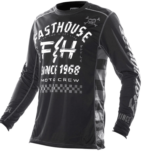JERSEY FASTHOUSE OFF-ROAD BLACK/WHITE TALLA M1