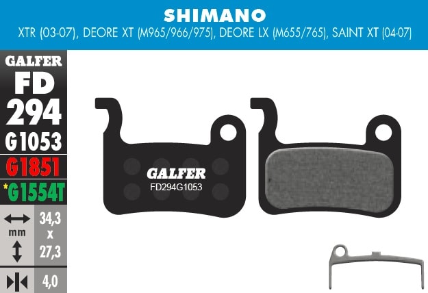 PASTILLAS SHIMANO DEORE XT.LX. SAINT 04-071