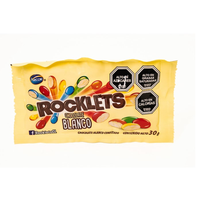 Chocolae Rockets Chocolate Rocklets Blanco 35 grs | Licores Villafraz