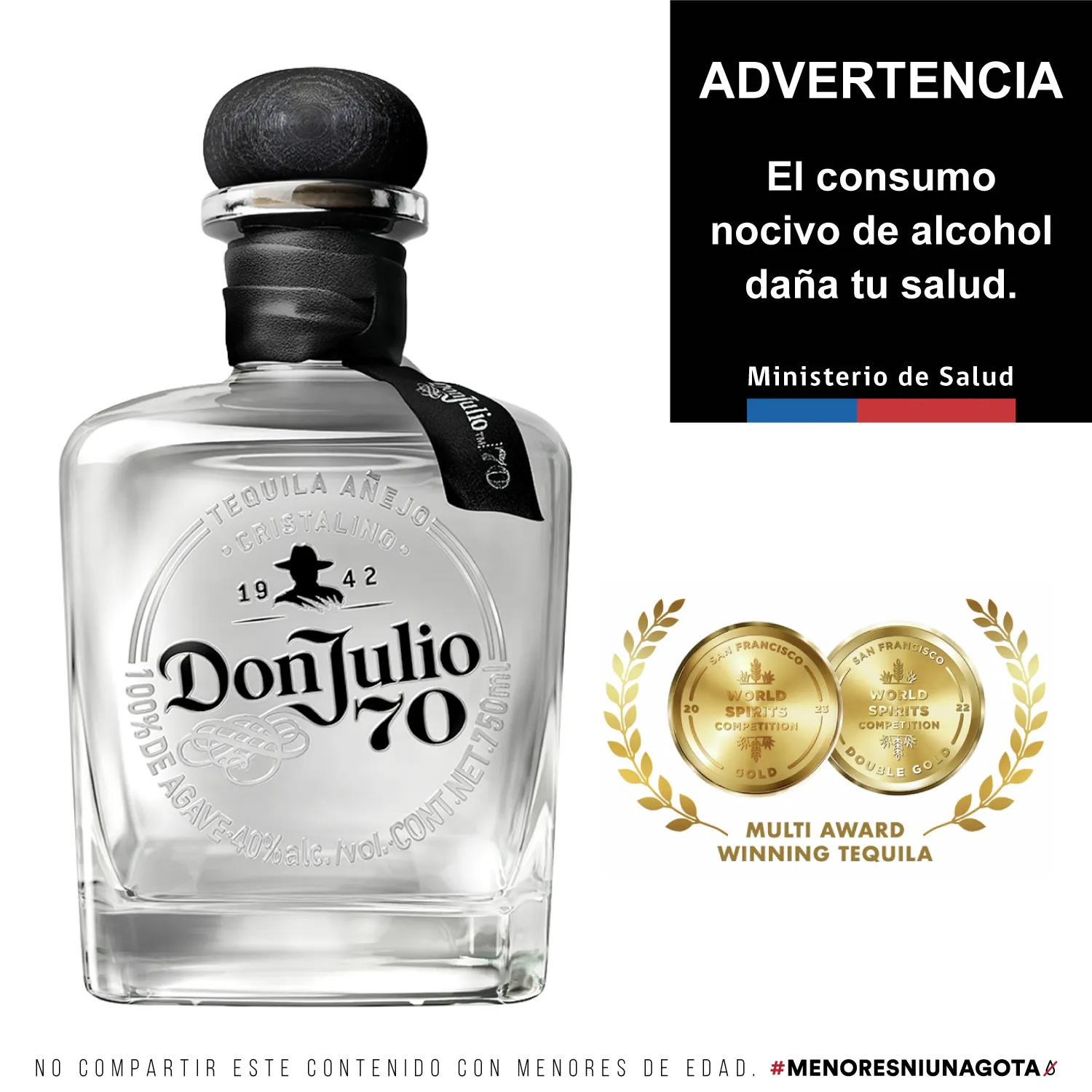 Tequila Don Julio 70 Años 750 ml. | Licores Villafraz