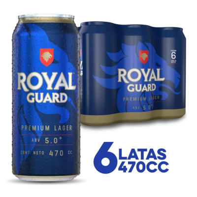 Pack Cerveza Royal Guard 5° Lata 470 Cc X 6
