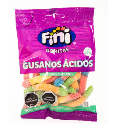 Gomitas Fini Gusanos Ácidos 90 grs1
