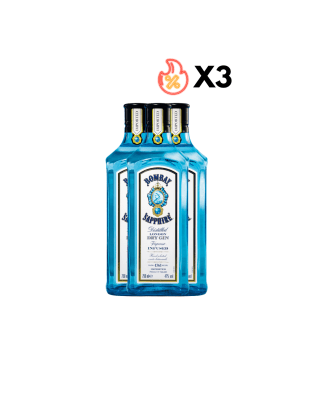 Pack Gin Bombay Sapphire 750 Cc X3