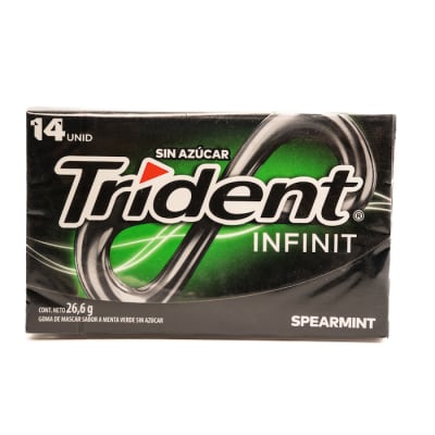 Trident Infinit Spearmint Sin Azúcar 14 Und 26,6 grs1