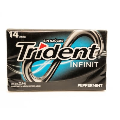 Trident Infinit Peppermint Sin Azúcar 14 Und 26,6 grs1