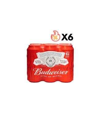 Pack Cerveza Budweiser 5° Lata 473 Cc x 6 Und.