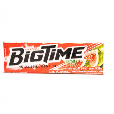 Chicle Big Time Sin Azúcar Sandía 11 grs