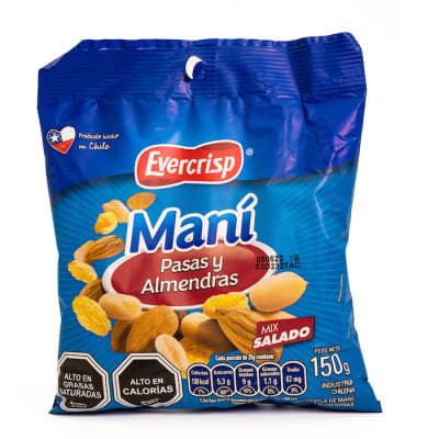 Mix De Maní Evercrisp Con Pasas Y Almendras 150 grs
