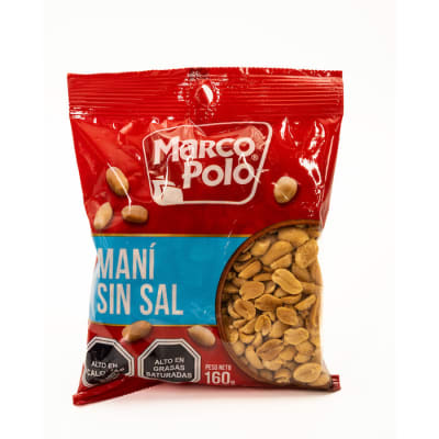 Maní Marco Polo Sin Sal 160 grs