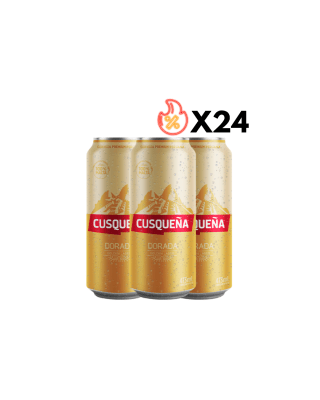 Pack Cerveza Cusqueña Dorada 4,8° Lata 473 Cc X 24 Und.