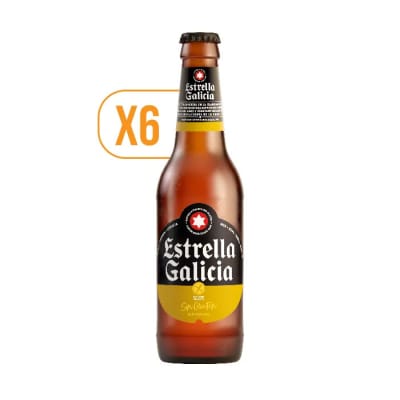 Pack 6 X 330Cc Cervezas Estrella Galicia Sin Gluten Botellín