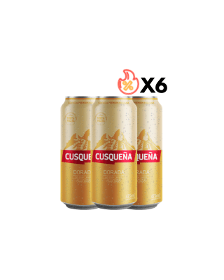 Pack Cerveza Cusqueña Golden Lager 4.8° Lata  473 Cc X 6 Und.