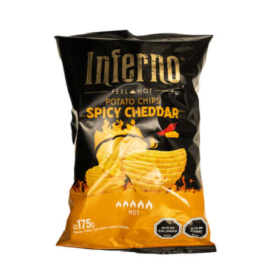 Papas Fritas Inferno Spicy Cheddar 175 grs