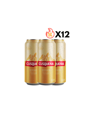 Pack Cerveza Cusqueña Dorada 4,8° Lata 473 Cc X 12 Und.