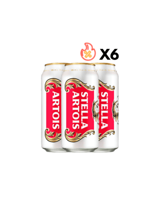 Pack Cerveza Stella Artois 5° Lata 473 Cc X 6 Und.