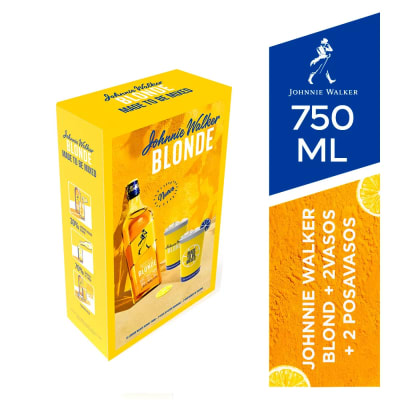 Pack Johnnie Walker Blonde 750 ml. + 2 Vasos Dukhamo1