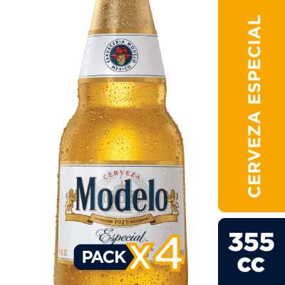 Cerveza Modelo Especial 4,5° 4 x 355 cc