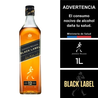 Whisky Johnnie Walker Black Label 12 años 40° 750 cc