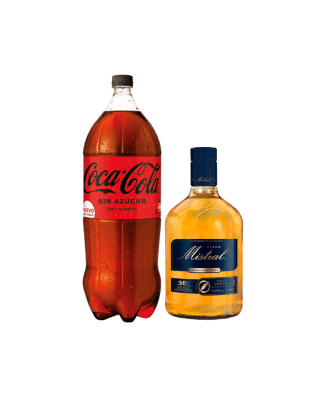 Pack Pisco Mistral 35° 1L + Coca Cola Zero 3L