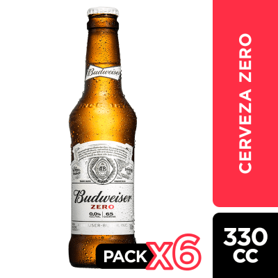 Pack Cerveza Budweiser Zero 6 x 330 CC1