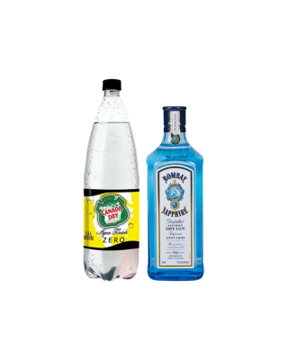 Pack Canada Dry Agua Tonica 1,5 L + Gin Bombay Sapphire 47° 750 Cc