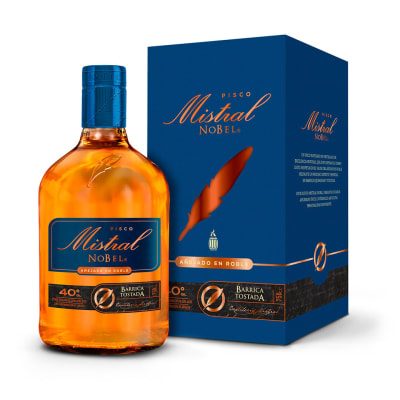Pisco Mistral Nobel Barrica Tostada 40° Botella 750 Cc