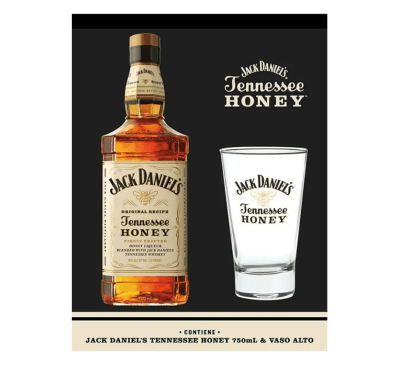 Pack Whiskey Jack Daniel's Honey 750cc + Vaso Alto1