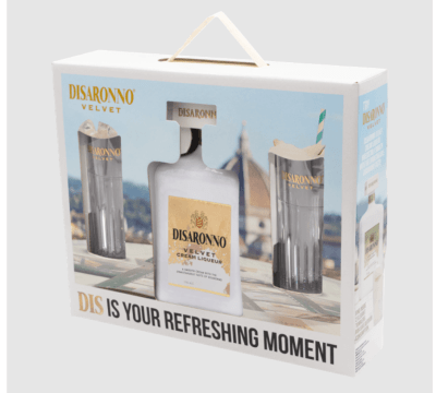 Pack Disaronno Velvet 700Cc + 2 Vasos Largos