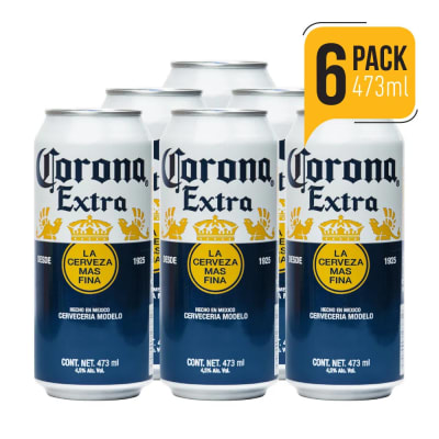 Pack 6 Un. Cerveza Corona 4.5° Lata 473 Cc1