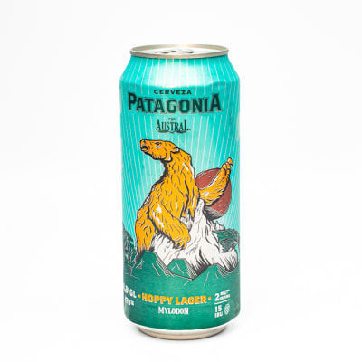 Cerveza Austral Patagonia Hoppy Lager Mylodon Lata 470 Cc