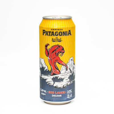 Cerveza Austral Patagonia Red Lager Smilodon Lata 470 Cc