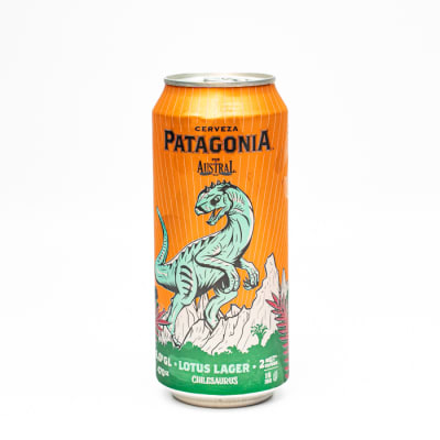 Cerveza Austral Patagonia Lotus Lager Chilesaurus Lata 470 Cc1