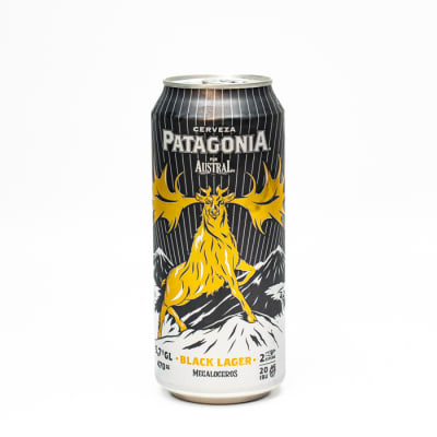Cerveza Austral Patagonia Black Lager Megaloceros Lata 470 cc