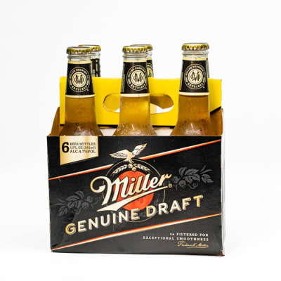 Pack Cerveza Miller Genuine Draft Botellin 355 Cc x 6