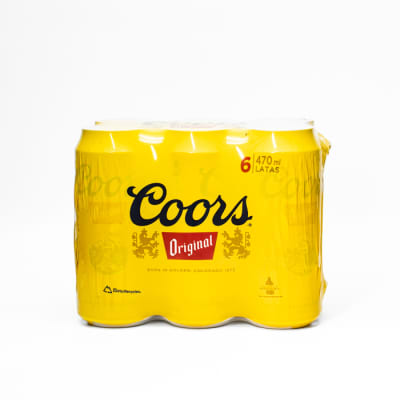 Pack Cerveza Coors Lata 470 Cc X 6